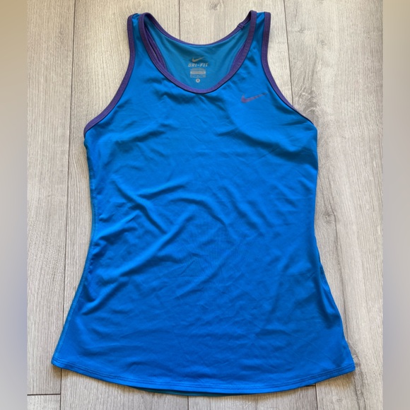 Nike Tops - Nike Women's Blue and Purple Tank Top - Size Small